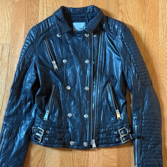 Annie Bing Leather Moto Jacket - Picture 10 of 13